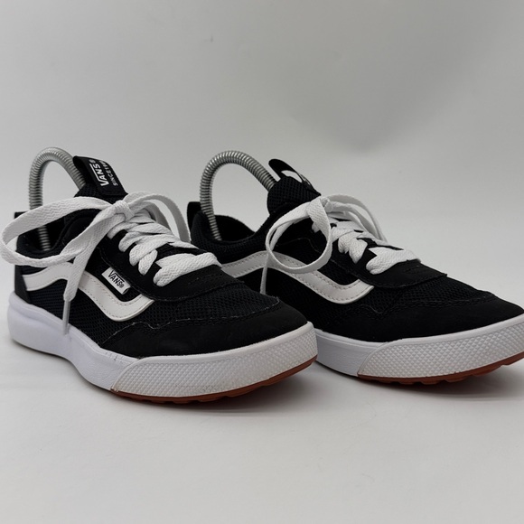 Vans Range EXP Low Top Youth Size 4 Black White Nylon Suede Sneakers - Picture 6 of 16